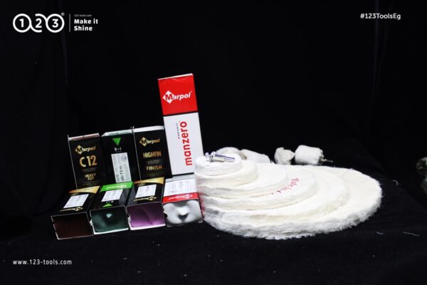 White, Yellow Soft Cotton Cloth Buffing Wheel - Image 10