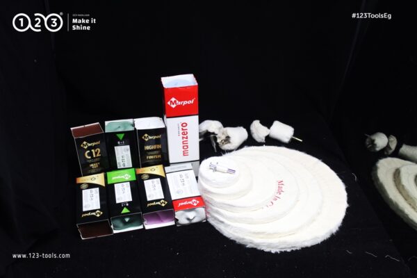 White, Yellow Soft Cotton Cloth Buffing Wheel - Image 9