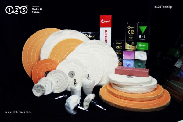 White, Yellow Soft Cotton Cloth Buffing Wheel - Image 6