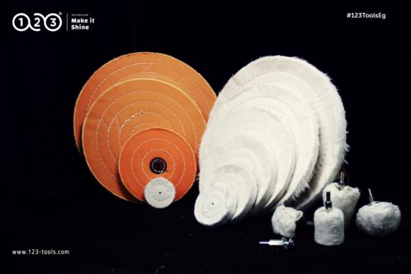 White, Yellow Soft Cotton Cloth Buffing Wheel - Image 18