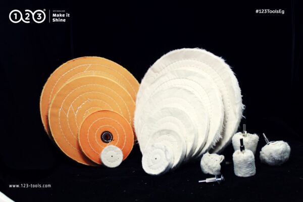 White, Yellow Soft Cotton Cloth Buffing Wheel - Image 17