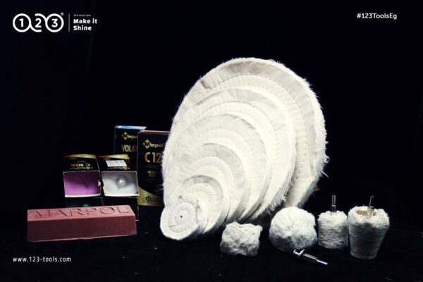 White, Yellow Soft Cotton Cloth Buffing Wheel - Image 15