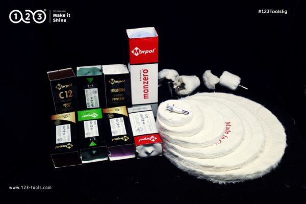 White, Yellow Soft Cotton Cloth Buffing Wheel - Image 12