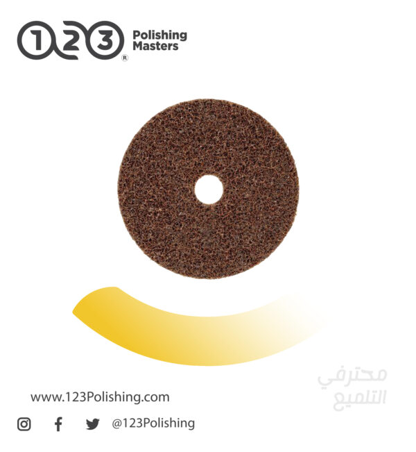 Hole Round Hook & Loop Industrial Scouring Pads Heavy Duty Nylon Polishing Pad for Cleaning - Image 1
