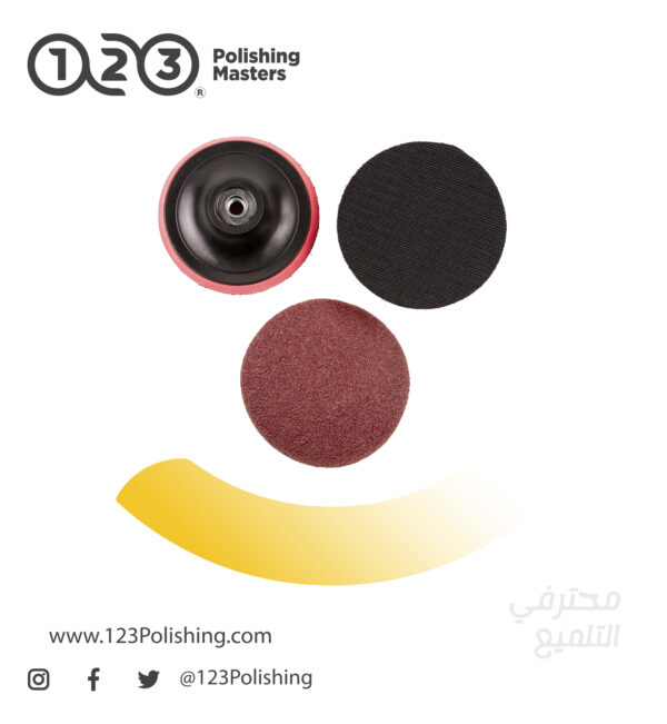 Plastic Bracket Handle with Velcro Tape Strips for Circular Sandpaper Discs