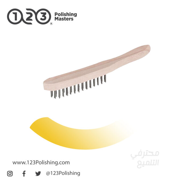 Curved Handle Scratch Brush Stainless Steel Wire Rows - Image 2