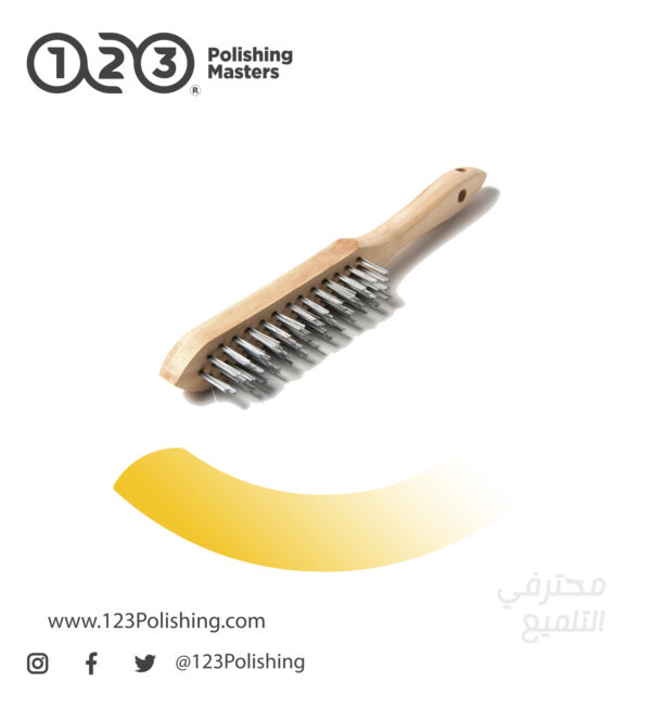 Curved Handle Scratch Brush Stainless Steel Wire Rows