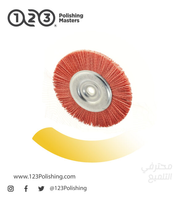 Nylon Brush Cleaning Disc, Grinding Attachment for Wood Carving, Relief or Polishing Wooden Furniture (Red, Black)